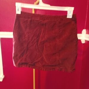 Maroon S Corduroy Skirt